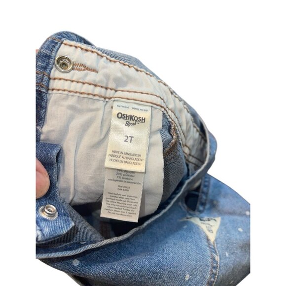 OSHGOSH Toddler Girl 2T Polka Dot Vestbak Denim Overalls - Picture 8 of 10